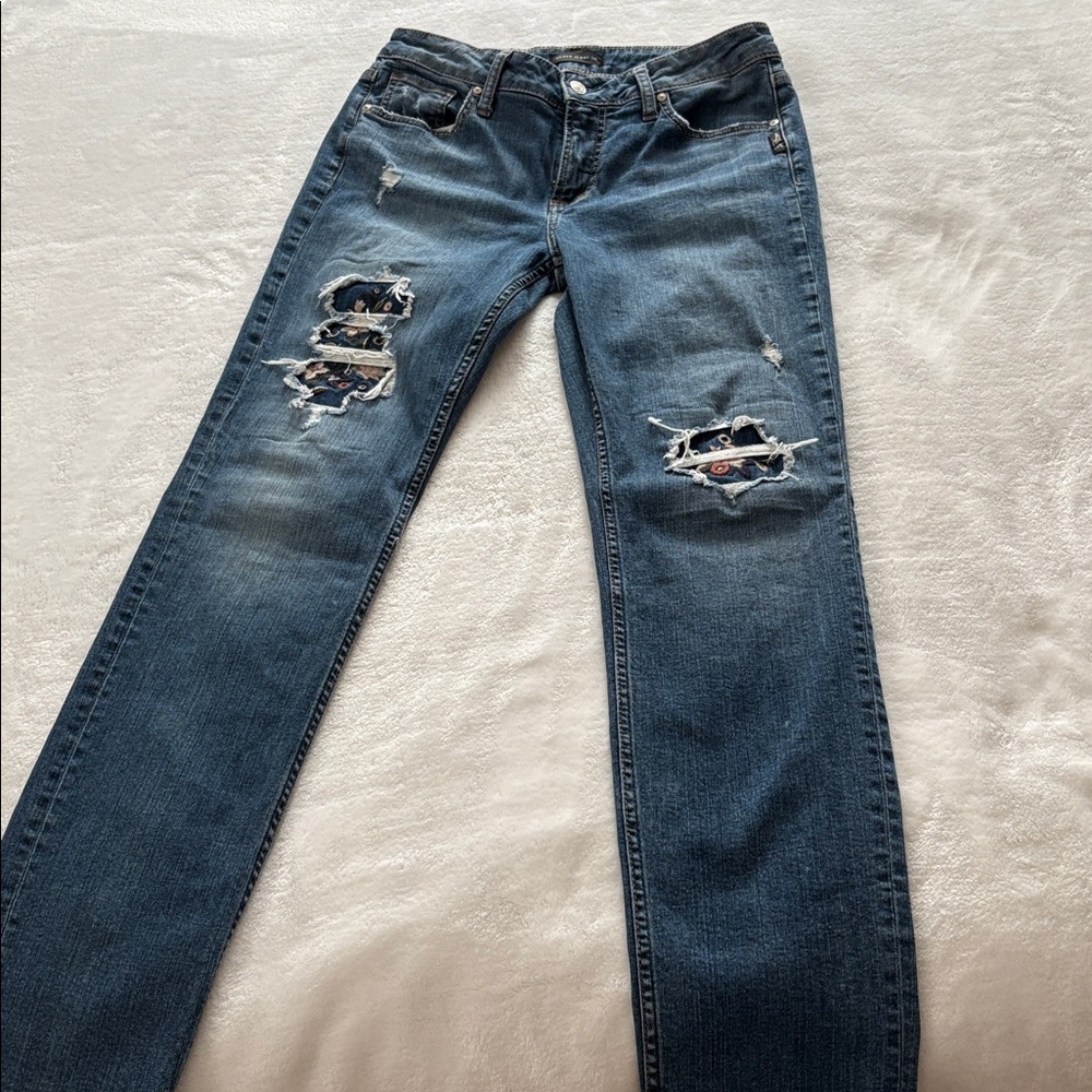 Silver Jeans Women's Blue Straight Leg Jeans
